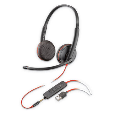 poly® Blackwire 3225, Binaural, Over The Head Headset freeshipping - TVN Wholesale